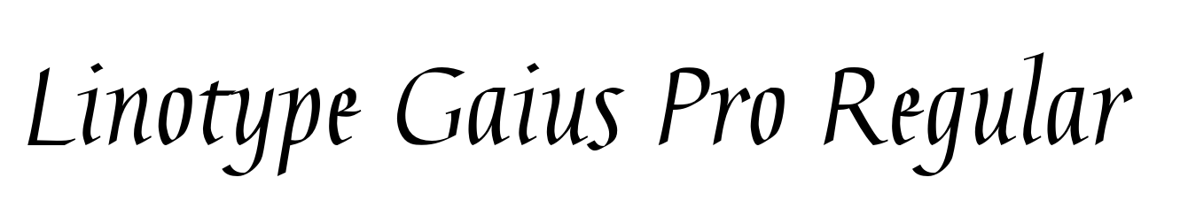 Linotype Gaius Pro Regular